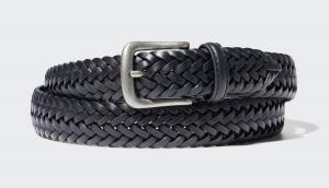 Ремень Uniqlo Leather Mesh, 09 черный