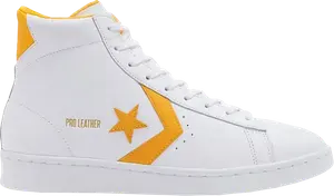 Кроссовки Converse Pro Leather High White Amarillo, белый