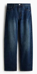 Джинсы H&M Barrel Regular Waist, темно-синий