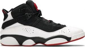 Кроссовки Jordan 6 Rings Black White Gym Red, черный