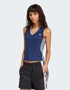 Топ с V-образный вырез цвета ночной индиго Adidas Originals