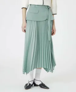 Комбинированная плиссированная юбка Камар Loveless, цвет Green