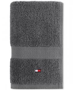 Современное американское полотенце для рук из однотонного хлопка, 40 см x 66 см Tommy Hilfiger Home, цвет charcoal