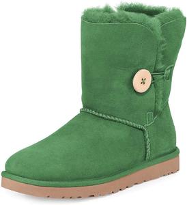 Женские зимние сапоги FSJ до середины икры, с круглым носком, плоской подошвой, теплым мехом, низким каблуком, удобные, размеры 4-15 US, Green