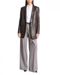 Кожаный блейзер Boyfriend от Kobi Halperin Michael Kors Collection, коричневый