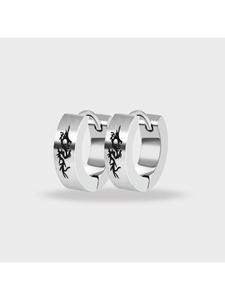 Adeliás Женские серьги - серьги-кольца на шарнирах из нержавеющей стали серебристого цвета