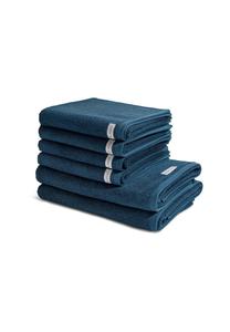 Набор полотенец Ross Selection, 6 штук, 50x100/70x140 см, темно-синий