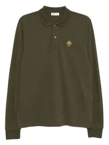 Хлопчатобумажная рубашка поло с вышитым логотипом Bally, зеленый