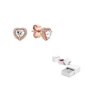 Серьги-гвоздики Cubic Zirconia для женщин Pandora