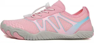 Обувь с нулевой посадкой для женщин Удобная дышащая обувь «босиком» для водных видов спорта, походов Легкая нескользящая обувь «босиком» Модная обувь с широкой носочной частью Пляжная, для плавания, спортивная, трекинговая Toumov, розовый