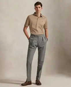 Мужская классическая поло из мягкого хлопка Polo Ralph Lauren, коричневый