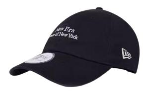 New Era Хлопковая бейсболка унисекс черная