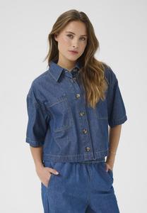 Блуза Kaffe Button-down blouse, Dark Blue Chambray/Dark Blue