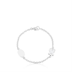 Браслет Tous Bear Oval And Bear Motifs, серебро