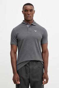 Хлопковое поло Tartan Pique Polo Barbour, серый