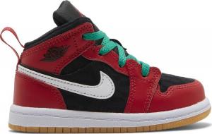 Кроссовки Air Jordan 1 Mid SE TD Christmas, черный