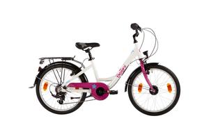 Детский велосипед Bellini Mia 6 - 20 дюймов - Tiefeinsteiger - 2024, цвет Weiß|Pearl WhitePink