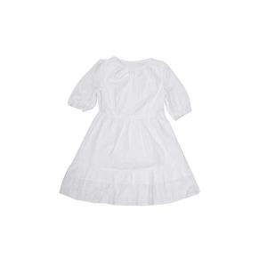 Женское платье с вышивкой и кружевом, летнее повседневное, с v-образным вырезом и завязками, миди Inspire Chic, White