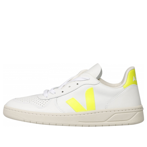 Кожа Veja V-10 'White Jaune Fluo'