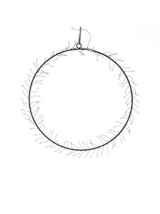 Marelida Светодиодный венок, дверной венок, рождественский венок, гирлянда, 130 светодиодов, диаметр: 30 см, черный