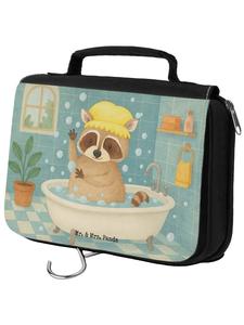 Mr. & Mrs. Panda Косметичка с изображением енота, без надписи, белого цвета