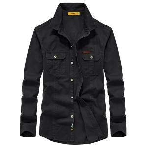 Рубашка Unisex Lapel Moderate Workwear Jeep, черный