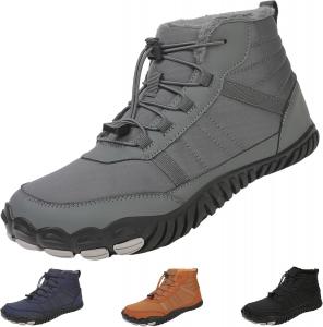 Зимние босоножки для женщин, зимняя походная обувь для мужчин, минималистичные ботинки с широкой носочной частью, противоскользящие и водонепроницаемые босоножки для ходьбы Imtosec, 8820-Grey