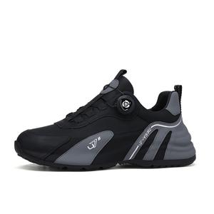 U7 Низкие повседневные туфли мужские, черно-серого цвета