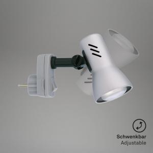 Прикроватный светильник 1xE14 25 Вт, поворотный, металл Briloner титанового цвета, серебро