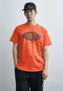 Футболка с логотипом спортивного стиля Moschino, Fantasia Rosso