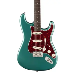 Fender American Professional Classic Stratocaster с грифом из палисандра, цвет Faded Sherwood Green Metallic, с сумкой