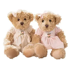 Мягкая и милая пара плюшевых кукол Тедди Беар, высота 30 см, длина 30 см Mise