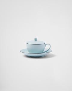 Фарфоровая чашка для капучино - селадон Prada, голубой