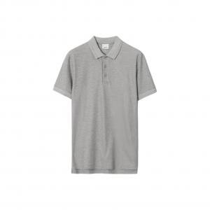 Поло Hartford Check с планкой Burberry, серый