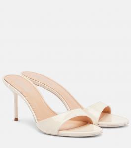 Лидия 70 лаковые мюли Paris Texas, Avorio