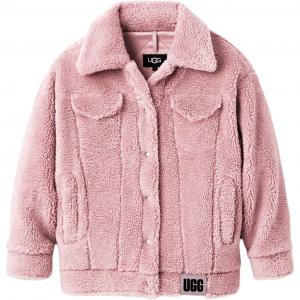 UGG Пальто с бархатистой текстурой для женщин, розовое