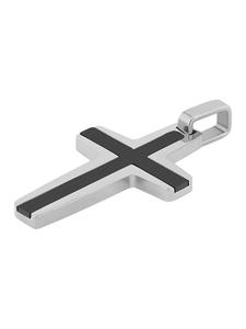 Adeliás Универсальный кулон - крестообразный кулон из нержавеющей стали черного цвета