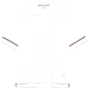 Поло с коротким рукавом в полоску RWB THOM BROWNE, белый