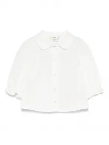Хлопковая блузка FENDI KIDS, белый