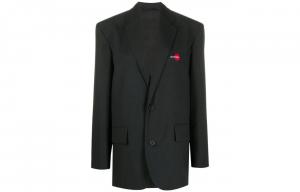 Пиджак женский Balenciaga с логотипом, черный