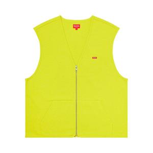 Утепленный жилет Supreme Zip Up Sweat Vest 'Acid Green', зеленый