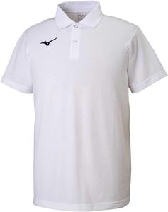Поло MIZUNO Training Wear, короткий рукав, стандартный размер, 32MA9195, унисекс, для взрослых, белый/темно-синий