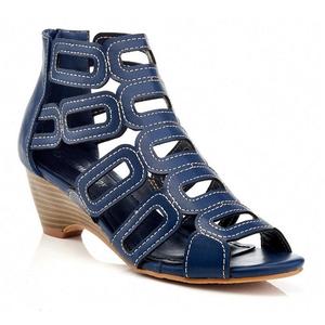 Женские гладиаторы на танкетке Генри Феррера S507 Henry Ferrera, темно-синий