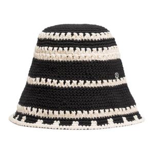 Lululemon Хлопковая пряжа Женская разноцветная панама, Black