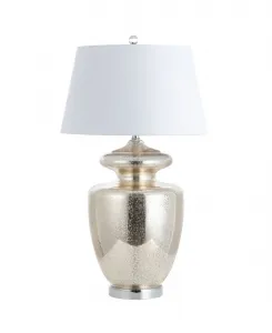 Настольная светодиодная лампа Hughes Jonathan Y, слоновая кость/ртутный серебристый оттенок