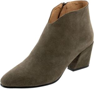 Женские ботильоны XYD с низким вырезом, на молнии, с широким каблуком, миндалевидным носком, зимние повседневные офисные туфли, Sage Green