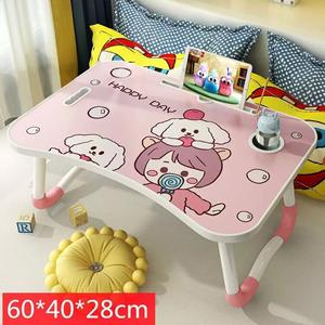 Стол Aolunfute Selected Direct Shipping для ноутбука, складной, с держателем для чашки и пластиковой ручкой, дизайн Eat Candy Girl