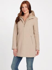 Матовый Пальто Guess Factory, песочный светло-коричневый