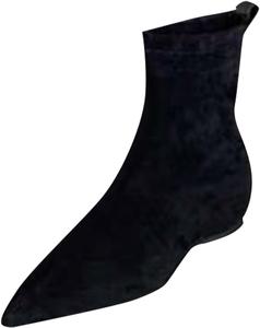 Женские Ботильоны на Плоской Подошве с Заостренным Носком, Легко надеваются, Нескользящие, Удобные, Винтажные, Вестерн, Для Платья, Повседневные, Для Осени и Зимы Generic, Black