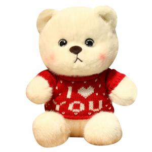 Милый плюшевый медведь трансформер в виде молочного чая, высота 23см/30см MERCONSER, красный